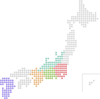 出張エリア日本地図